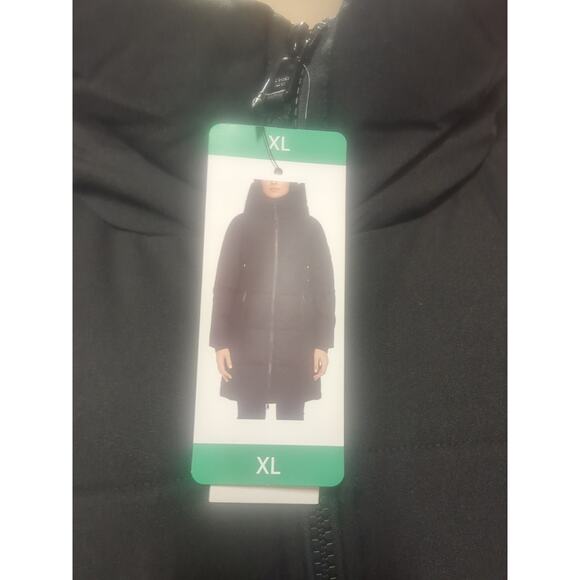 Calvin Klein Women’s Long Parka Coat Down Black XL - Picture 2 of 8